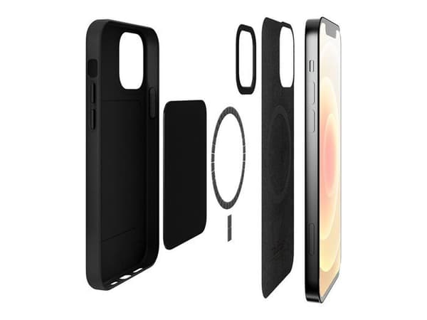 Coque - Puro - SKYMAG - Svart - Kompatibel med MagSafe - Rigid - iPhone 12 Pro Max