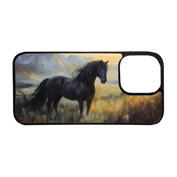 Sort Heste Oliemaleri iPhone 11 Pro Mobiltelefon Dække