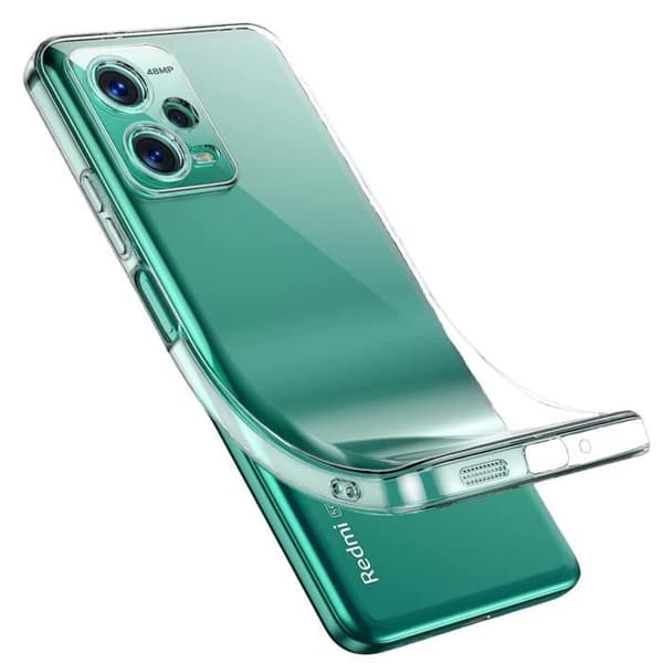 Skyddsfodral för Xiaomi Redmi Note 12 5G - Transparent Silikongel TPU Ultra Tunn Mjuk Skydd Phonillico®
