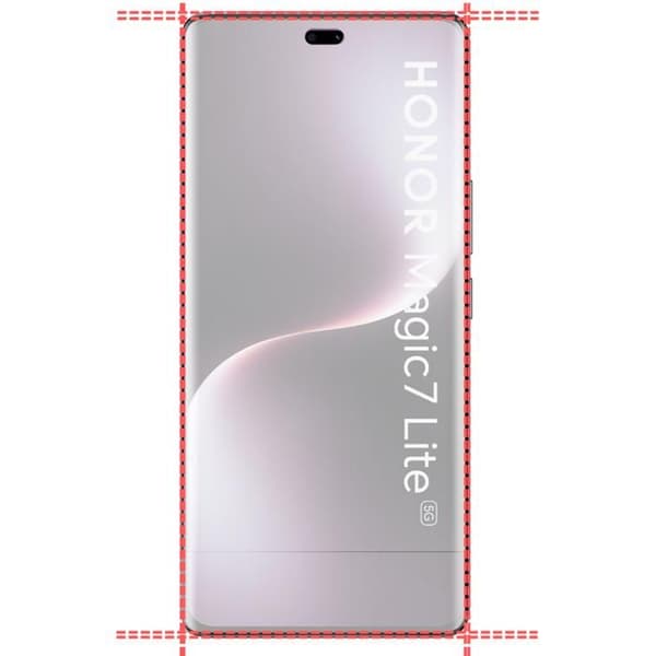 Stötabsorberande skal - Phonillico® - Honor Magic 7 Lite 5G - Flexibelt - Transparent - 2 Härdat glas