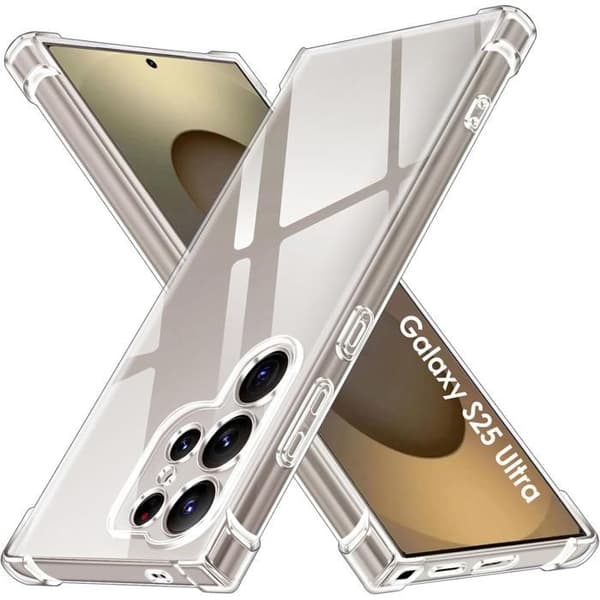 Skal - Phonillico® - Samsung Galaxy S25 ULTRA - Stötsäker - Flexibel - Transparent