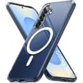 Miniatyrbild 1 av 4: Skal - Phonillico® - Samsung Galaxy S25 - Transparent silikon - Flexibel - Integrerad magnetisk cirkel