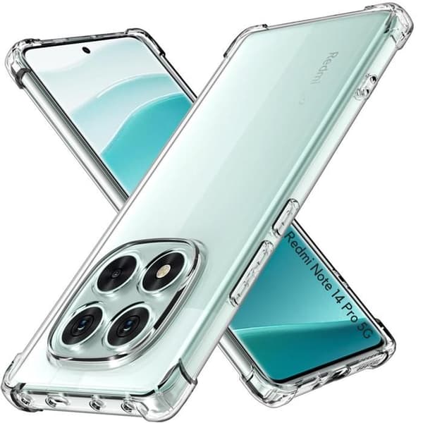 Coque - Phonillico® - Xiaomi Redmi Note 14 PRO 5G - Stötsäker - Mjuk - Transparent