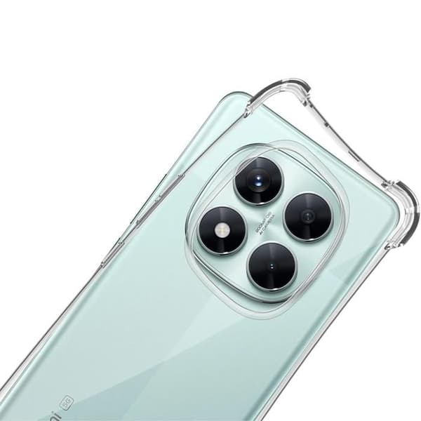 Stöttålig skal - Phonillico® - Xiaomi Redmi Note 14 PRO 5G - Mjuk - Transparent - 2 Härdat glas