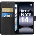 Miniatyrbild 3 av 5: Coque - Phonillico® - Xiaomi Redmi Note 14 5G - Plånbok Svart - Magnetknäppning - Kortfack