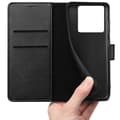 Miniatyrbild 4 av 5: Coque - Phonillico® - Xiaomi Redmi Note 14 5G - Plånbok Svart - Magnetknäppning - Kortfack