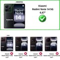 Miniatyrbild 2 av 5: Coque - Phonillico® - Xiaomi Redmi Note 14 5G - Plånbok Svart - Magnetknäppning - Kortfack