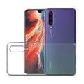 Miniatyrbild 4 av 4: Coque Huawei P30 - Transparent Mjuk Silikon + Heltäckande Svart Kantskydd för Skärm av Härdat Glas [Phonillico®]