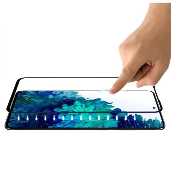 Coque för Samsung S20 FE och 2 Härdat Glas Svart Kant Skärm Skydd Film Phonillico®