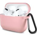 Miniatyrbild 1 av 4: Etui för AirPods - Phonillico - Silikonfodral Rosa - Stötbeständig Skydd - Dammskydd - Karbinhake
