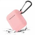 Miniatyrbild 2 av 4: Etui AirPods Silikonfodral Rosa för Airpods 1 &amp; 2 - Stötskydd Anti Stöt Dammskydd och Karbinhake Phonillico®
