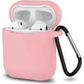 Miniatyrbild 1 av 4: Etui AirPods Silikonfodral Rosa för Airpods 1 &amp; 2 - Stötskydd Anti Stöt Dammskydd och Karbinhake Phonillico®