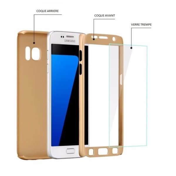 Fodral till Samsung Galaxy A5 2017 A520 Skal Svart + Härdat Glas 360 Styv Hårdplast Heltäckande Fodral Phonillico®