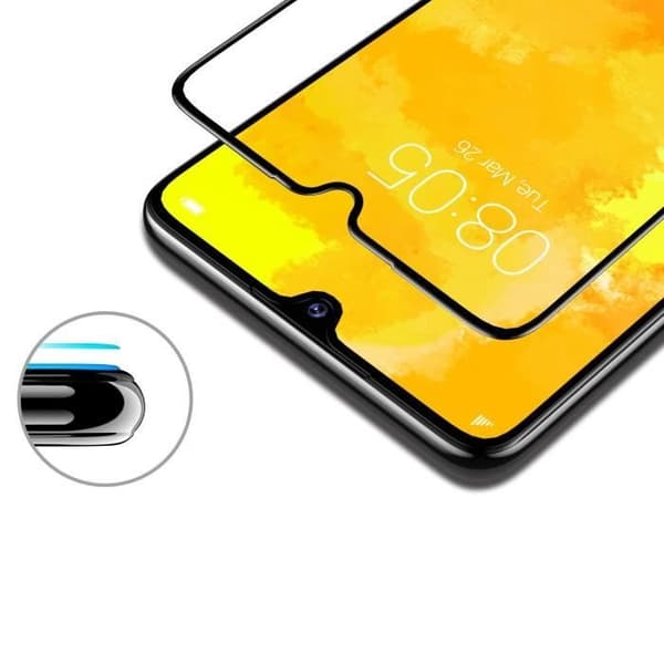 Huawei P30 LITE-skal - Genomskinlig mjuk silikon + skärmskydd i härdat glas med svart kant [Phonillico®]