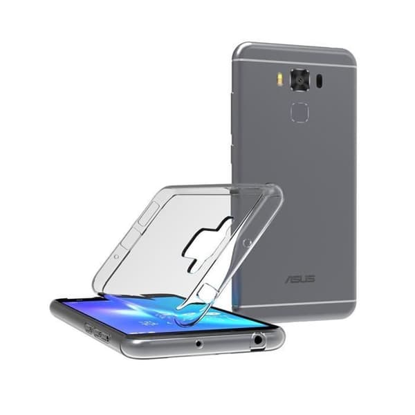 Silikonskal - Phonillico® - ZENFONE 3 MAX PLUS ZC553KL - Ultratunt - Transparent - Skärmskyddspaket