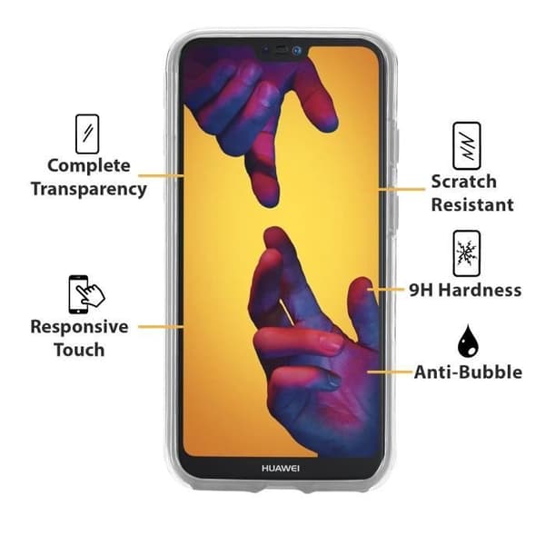 Huawei P20 LITE-skal - Helkroppstransparent TPU-gelskydd Framsida Baksida Skydd Mjukt Silikon Phonillico®