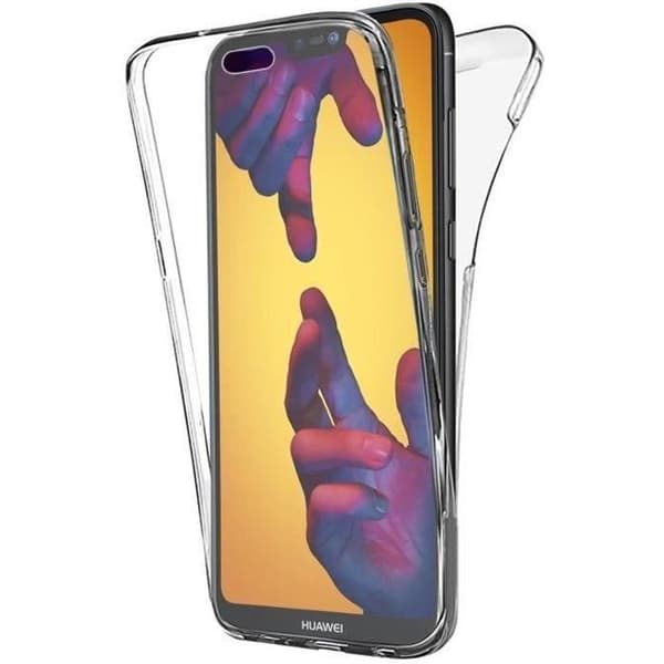 Huawei P20 LITE-skal - Helkroppstransparent TPU-gelskydd Framsida Baksida Skydd Mjukt Silikon Phonillico®