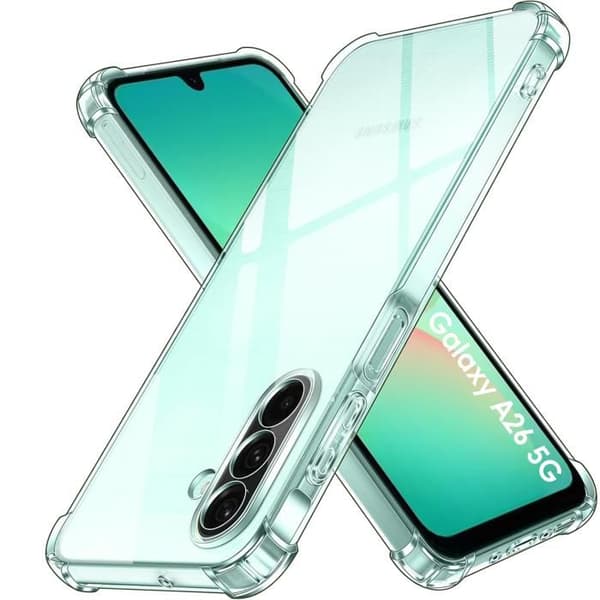 Coque för Samsung Galaxy A26 5G - Phonillico® - Stötsäker - Mjuk - Transparent - Slät