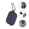 Miniatyrbild 4 av 4: Etui för AirPods, mörkblå silikonfodral för Airpods Pro - Stötabsorberande skydd, dammskydd och karbinhake Phonillico®