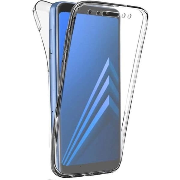 Skal till Samsung Galaxy A6 2018 A600 - Helkroppssilikon Transparent Två Delar Fram Bak Sammankopplande [Phonillico®]
