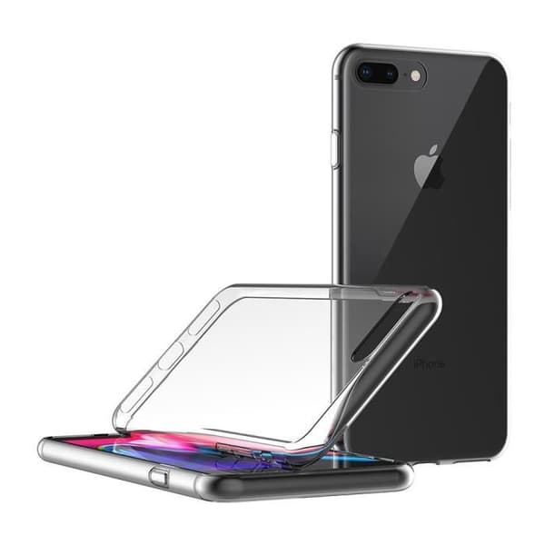 Transparent TPU-gelfodral till Apple iPhone 8 PLUS - Ultratunt, smalt, lätt och mjukt silikonskydd Phonillico®