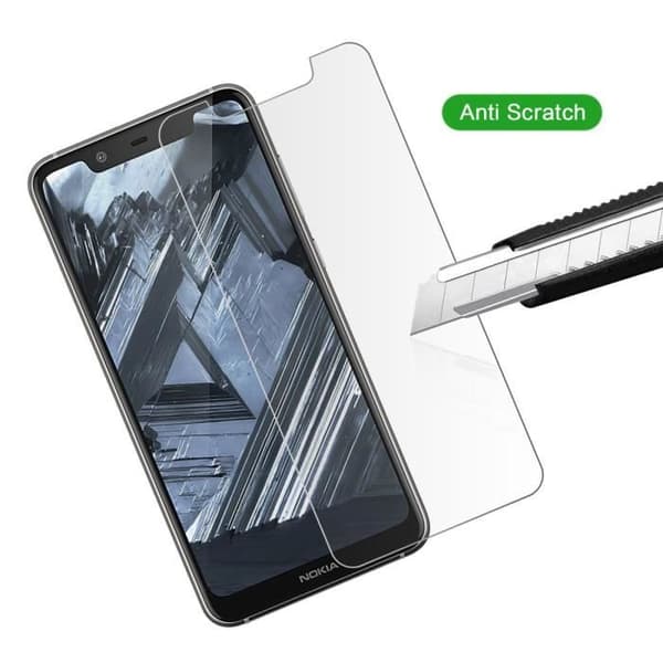 Coque Nokia 5.1 PLUS Silikon Transparent + Härdat Glas Skärmskydd [Phonillico®]