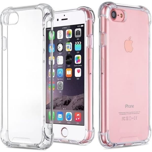 [Kompatibel Apple iPhone 7] Stötsäker Transparent Silikon [Phonillico®]