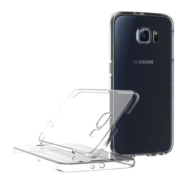 Samsung Galaxy S6 EDGE-skal - Helkropps TPU Gelskydd Transparent Framsida Baksida Skydd Mjuk Silikon Phonillico®