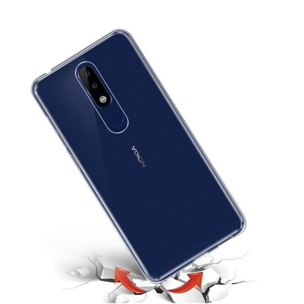 Nokia 5.1 PLUS-skal Gel TPU Transparent Silikon Mjukt Ultratunt [Phonillico®]