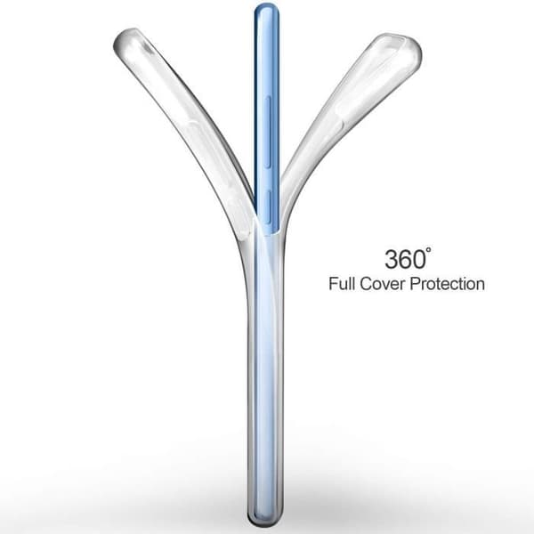 [Kompatibel Apple iPhone XR] Heltäckande Transparent Silikonskal Två Delar Fram Bak Sammansatt [Phonillico®]