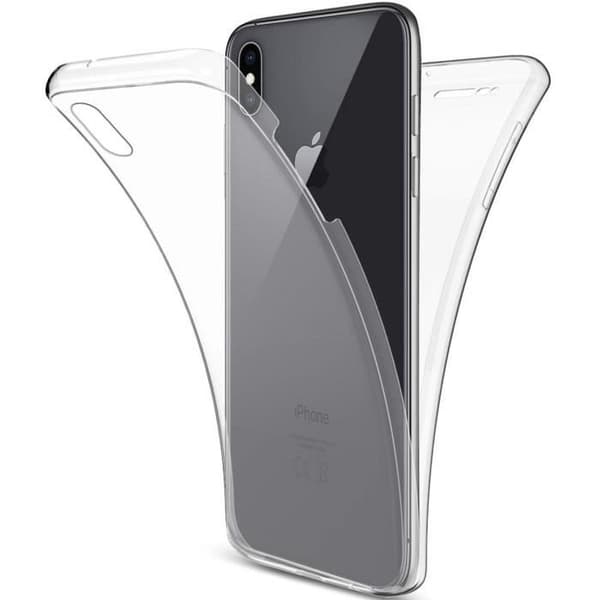 [Kompatibel Apple iPhone XR] Heltäckande Transparent Silikonskal Två Delar Fram Bak Sammansatt [Phonillico®]