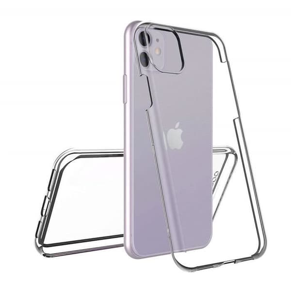 Skal till Apple iPhone 11 - Helkroppssilikon Transparent Mjukt Skydd 2 Delar Framsida Baksida Sammankopplande Phonillico®