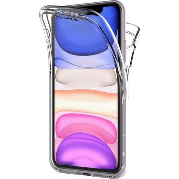Skal till Apple iPhone 11 - Helkroppssilikon Transparent Mjukt Skydd 2 Delar Framsida Baksida Sammankopplande Phonillico®