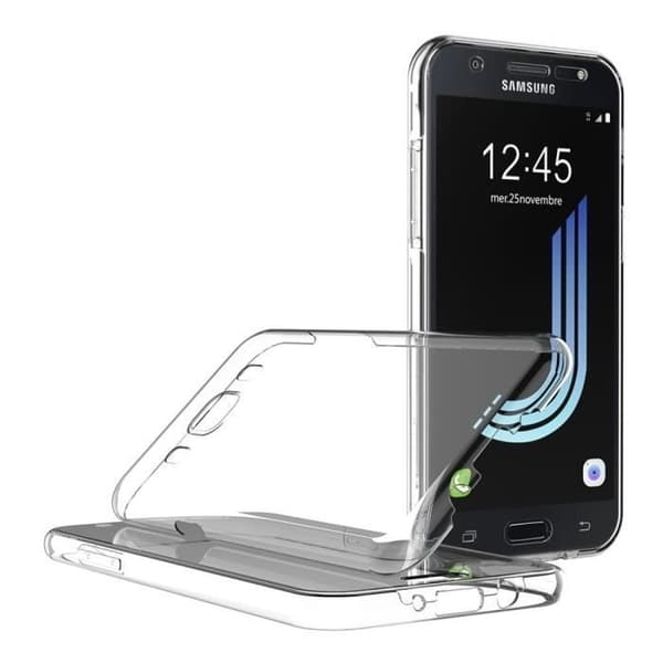 Skal till Samsung Galaxy J5 2016 J510 - Transparent TPU Gelskal Heltäckande Framsida Baksida Mjukt Silikon Phonillico®