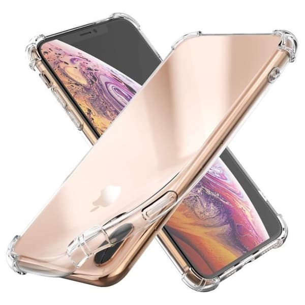 [Kompatibel Apple iPhone XS] Stöttålig Transparent Silikonfodral [Phonillico®]