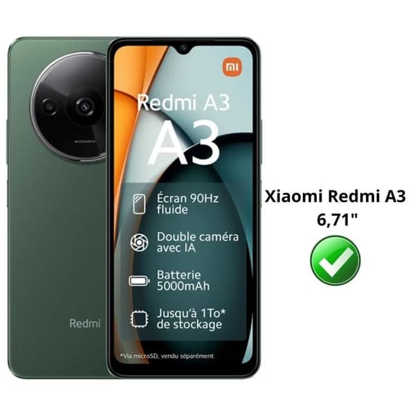 Coque - Phonillico® - Xiaomi Redmi A3 - Mjuk - Transparent - Repellerande mot repor