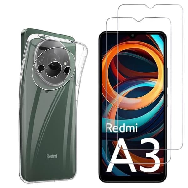 Coque - Phonillico® - Xiaomi Redmi A3 - Mjuk - Transparent - Repellerande mot repor