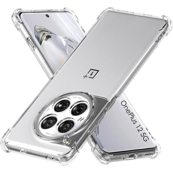Skydd för OnePlus 12 5G - Phonillico® - Stötabsorberande - Mjuk TPU - Transparent - Förstärkt skydd