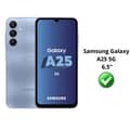 Miniatyrbild 2 av 6: Chockproof skal - Phonillico - Samsung Galaxy A25 5G - Mjuk silikon - 2 härdat glas - Förstärkt skydd