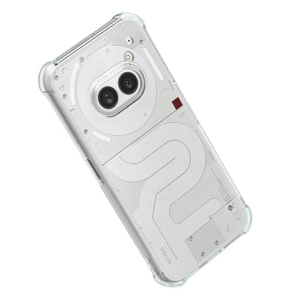Stötbestandig fodral - Phonillico® - Nothing Phone 2a - Flexibelt silikon - Transparent - Förstärkt skydd