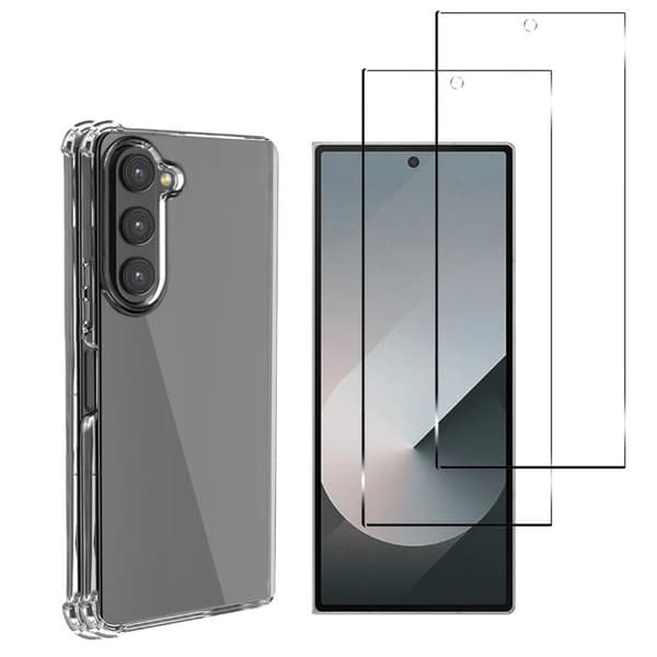 Stötsäker skal - Phonillico® - Samsung Galaxy Z FOLD 6 - Flexibel - Transparent - Förstärkt skydd