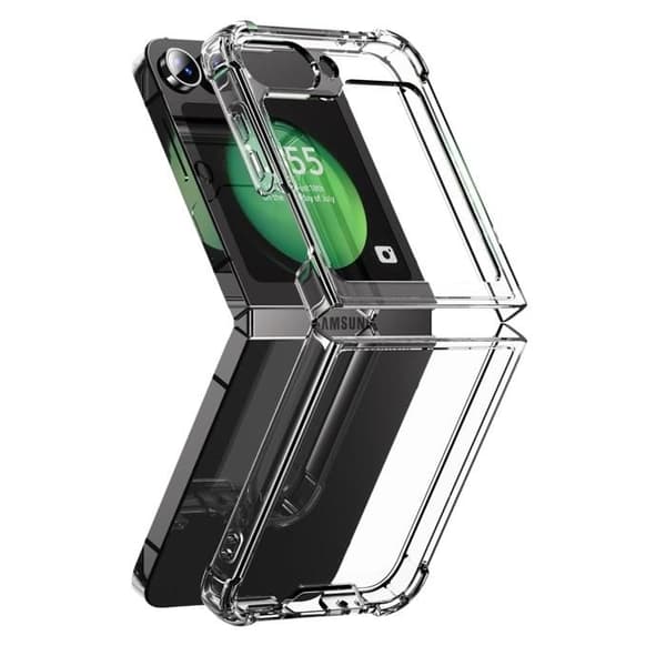Stötsäker skal för Samsung Galaxy Z FLIP 6 och 2 härdade glas och plastskärmskydd Phonillico®