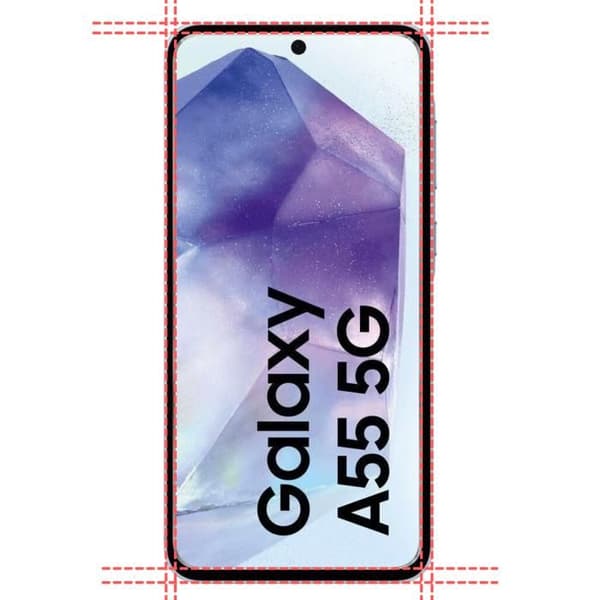 Skyddande film - Phonillico - Samsung Galaxy A55 5G - Härdat glas - Paket 2 - Repellerande
