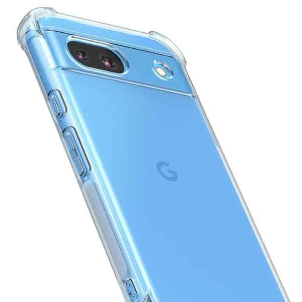 Skyddande skal - Phonillico - Google Pixel 8a - Elastisk TPU - Transparent - Förstärkt skydd