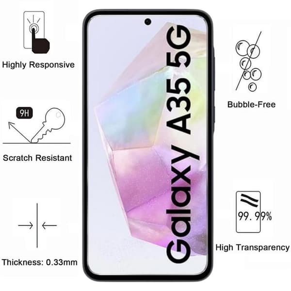 Stöttålig skal - Phonillico® - Samsung Galaxy A35 5G - Mjuk silikon - Transparent - Förstärkt skydd