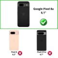 Miniatyrbild 2 av 6: Chockskydd för Google Pixel 8a och 2 Härdat Glas Film Skärm Skydd Phonillico