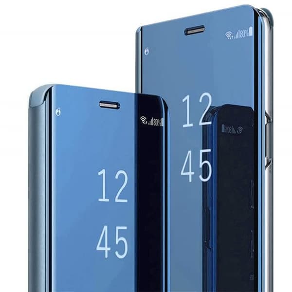 Blått spegelflipfodral till Samsung Galaxy A40 - Clear View skyddsfodral [Phonillico®]