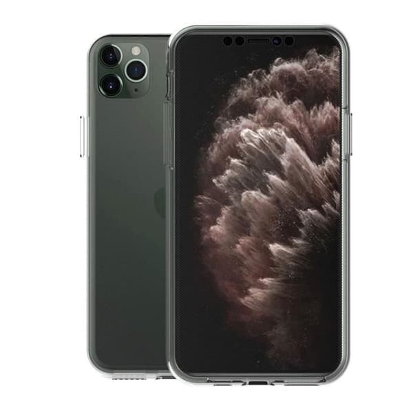 Coque för Apple iPhone 11 PRO MAX - Hel silikontransparent skydd mjuk taktil 2 delar ihopfällbar Phonillico®