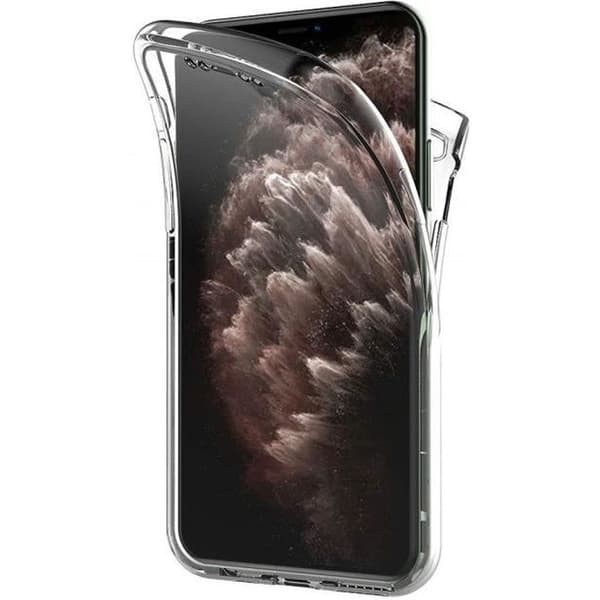 Coque för Apple iPhone 11 PRO MAX - Hel silikontransparent skydd mjuk taktil 2 delar ihopfällbar Phonillico®
