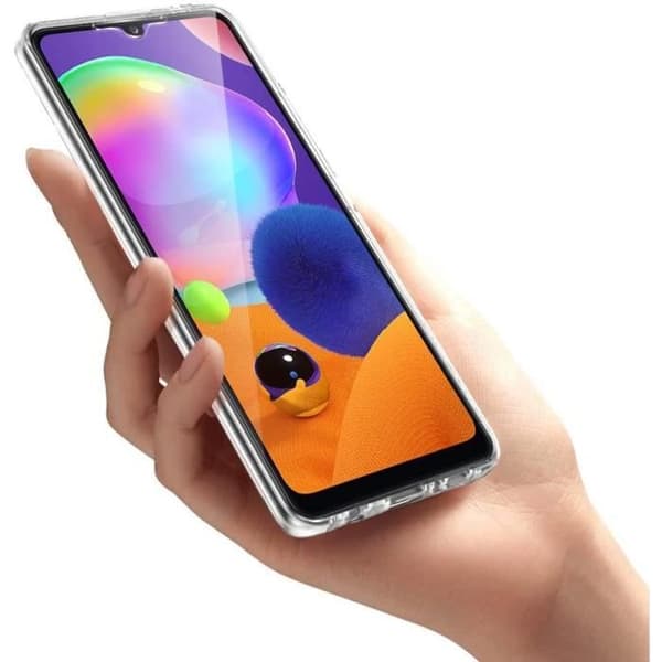 Coque för Samsung Galaxy A31 - Skydd Gel TPU Silikon Hel Transparent 2 Delar Framsidan Baksidan Passande Phonillico®